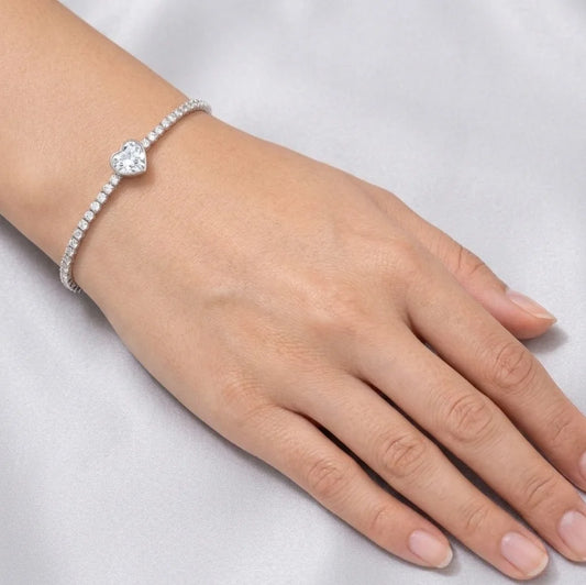 Heart Glow Tennis Bracelet