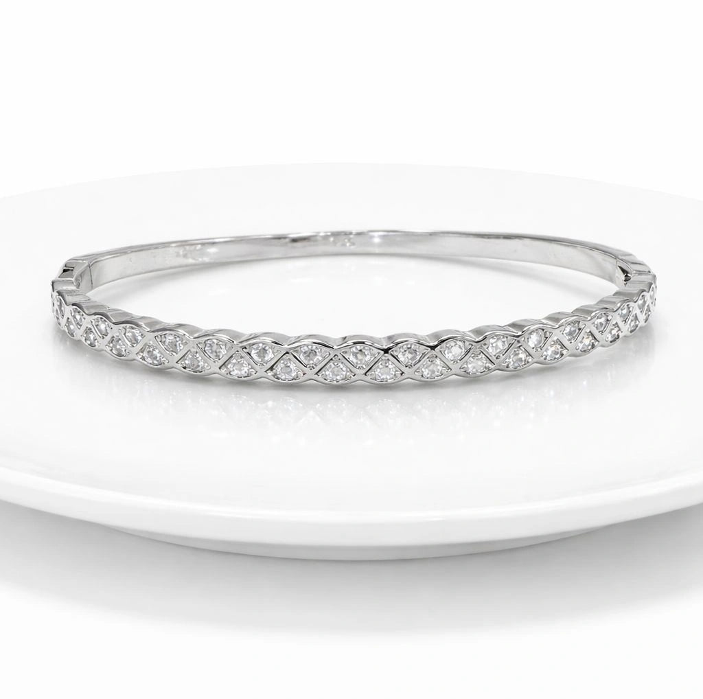 Infinity Twist CZ Bangle