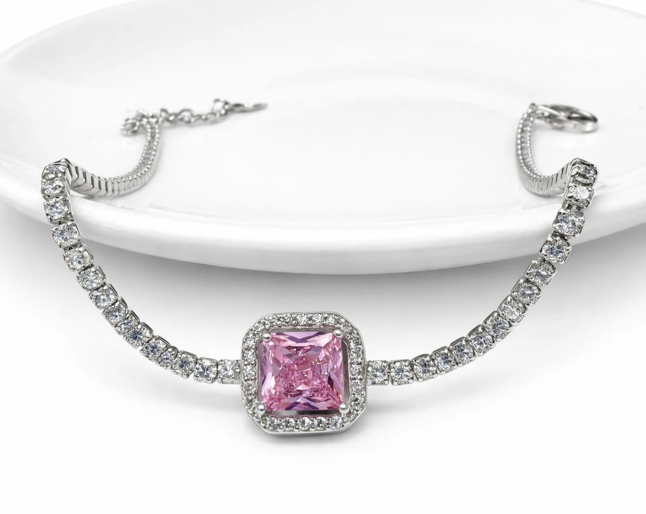 Pink Radiance Tennis Bracelet