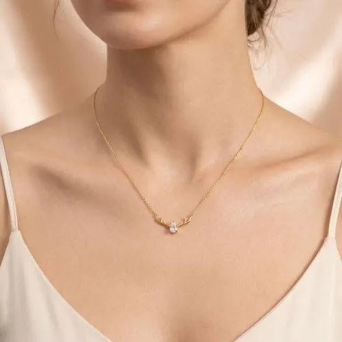 Antler CZ Pendant
