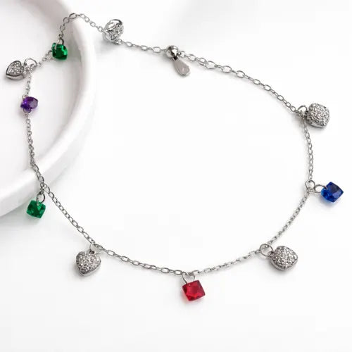 Rainbow Love Anklet