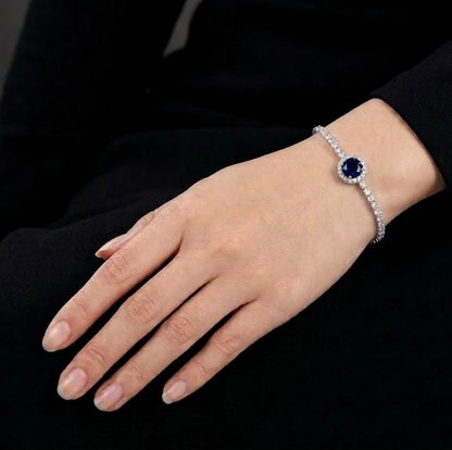 Sapphire Glow Tennis Bracelet