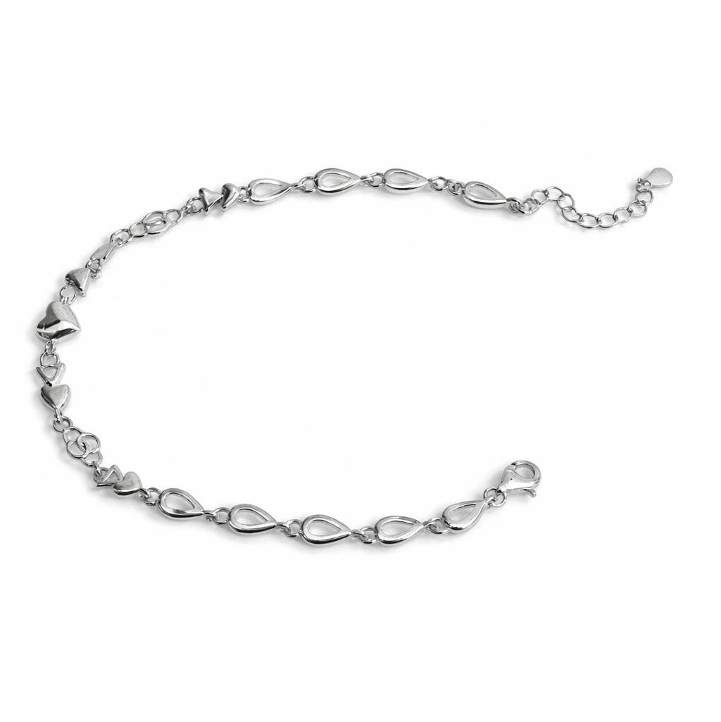 anti tarnish silver chain bracelet fine link jewelry