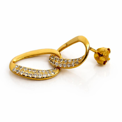 Infinity Hoop CZ Earrings