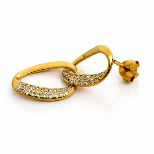 Infinity Hoop CZ Earrings