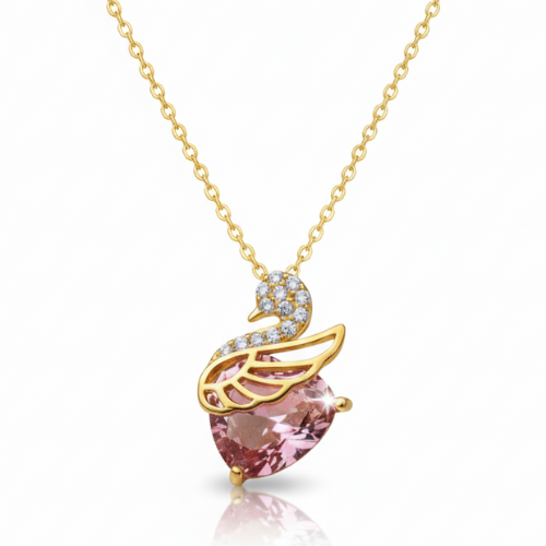 Pink Swan Pendant