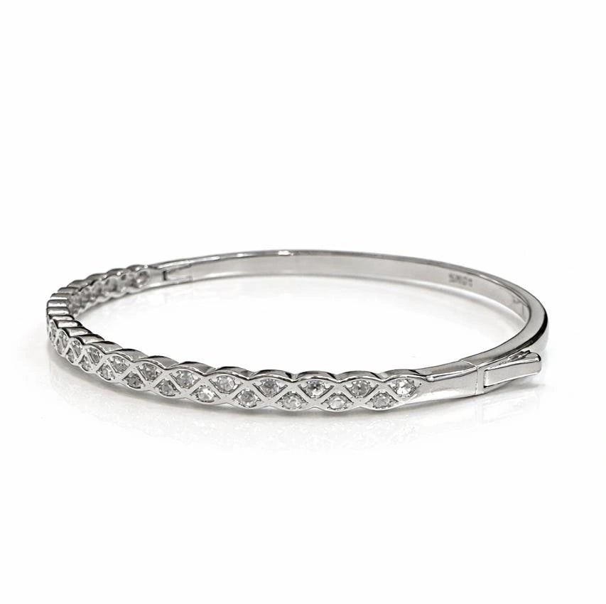 Infinity Twist CZ Bangle