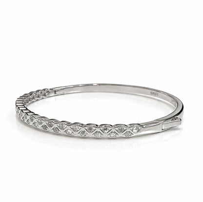 Infinity Twist CZ Bangle