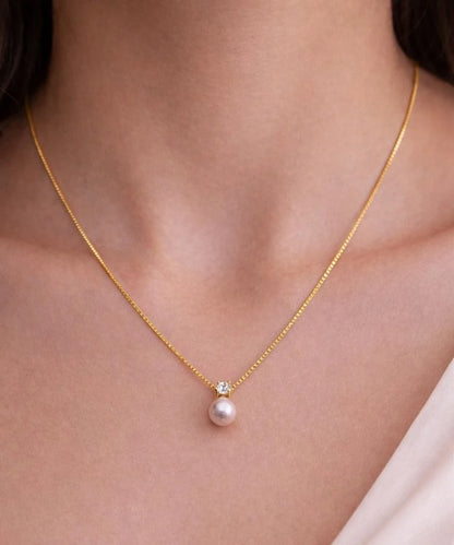 Minimal Pearl Pendant