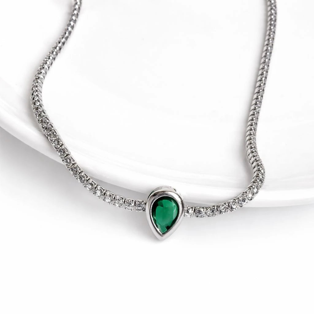 Emerald Glow Tennis Bracelet