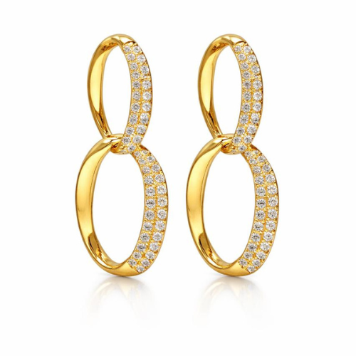 Infinity Hoop CZ Earrings