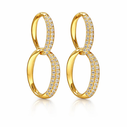 Infinity Hoop CZ Earrings