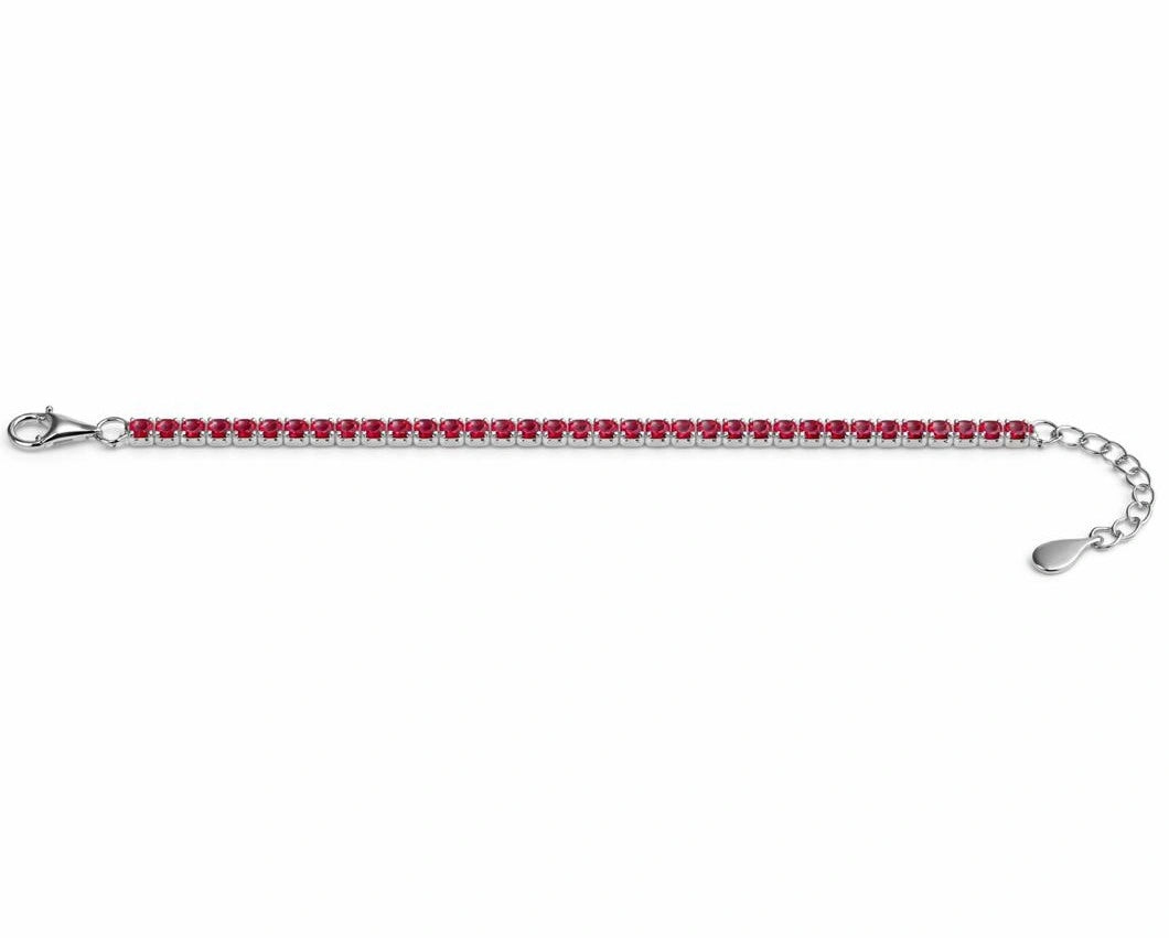 Ruby Glow Tennis Bracelet