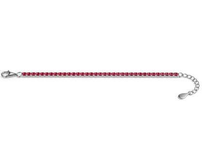 Ruby Glow Tennis Bracelet