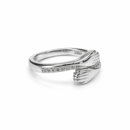 925 Sterling Silver Hug Ring