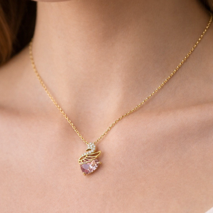 Pink Swan Pendant