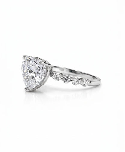 925 Sterling Silver Heart CZ Ring