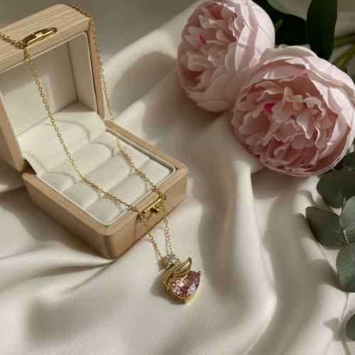 Pink Swan Pendant