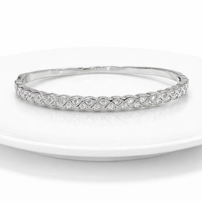 Infinity Twist CZ Bangle