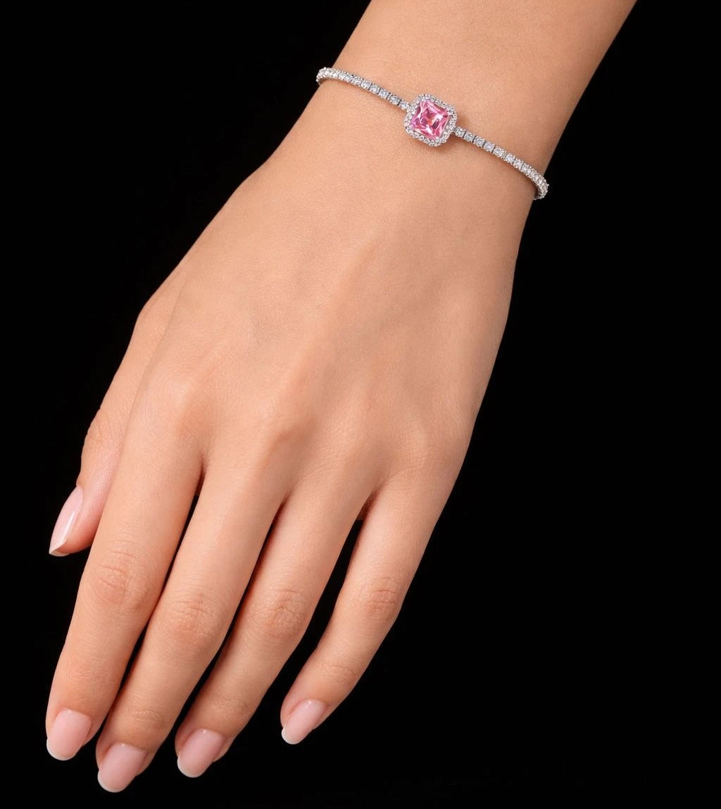 Pink Radiance Tennis Bracelet