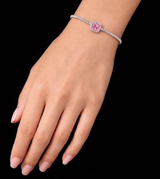 Pink Radiance Tennis Bracelet