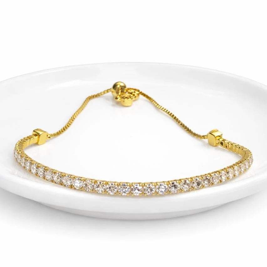 Golden Radiance Tennis Bracelet