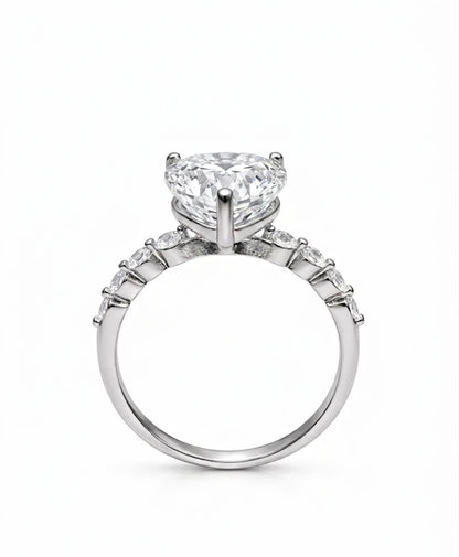 925 Sterling Silver Heart CZ Ring