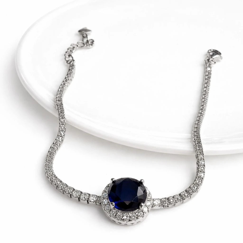 Sapphire Glow Tennis Bracelet