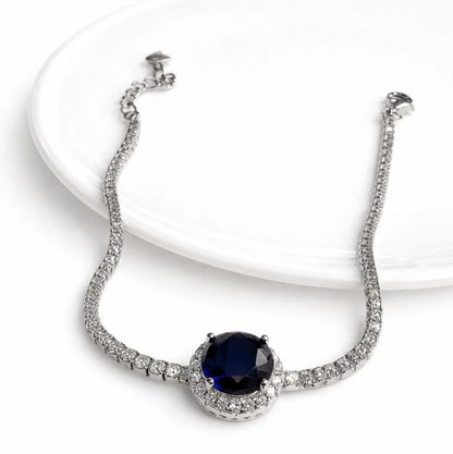 Sapphire Glow Tennis Bracelet