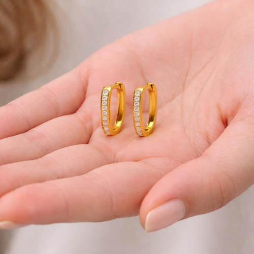 Golden Radiance Hoops