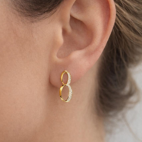 Infinity Hoop CZ Earrings
