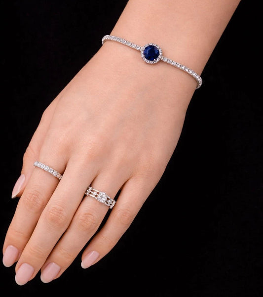 Sapphire Glow Tennis Bracelet