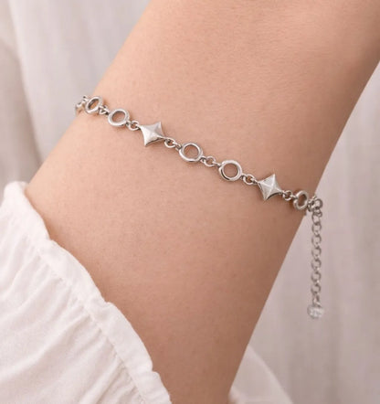 celestial orbit 925 silver chain bracelet for women