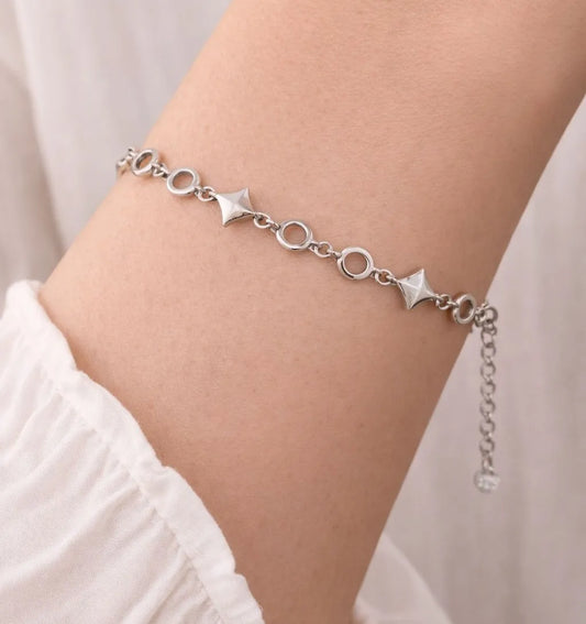 celestial orbit 925 silver chain bracelet for women