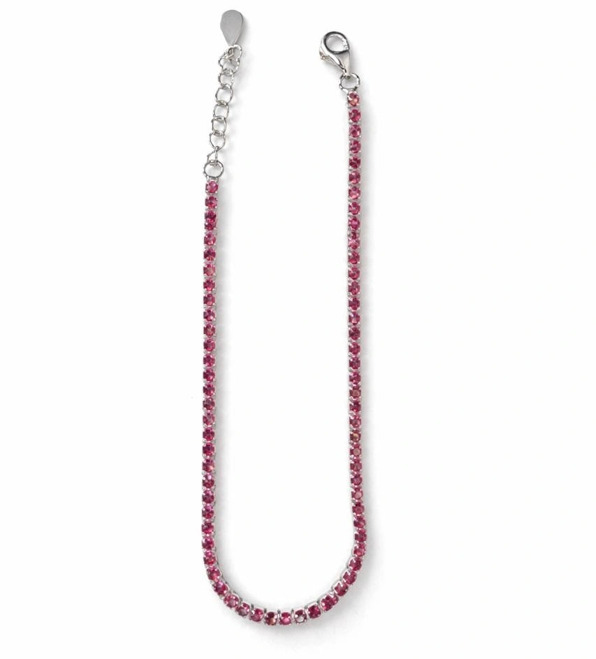 Ruby Glow Tennis Bracelet