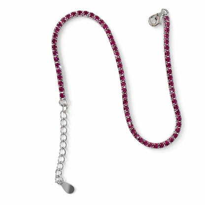 Ruby Glow Tennis Bracelet