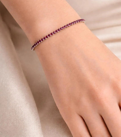 Ruby Glow Tennis Bracelet