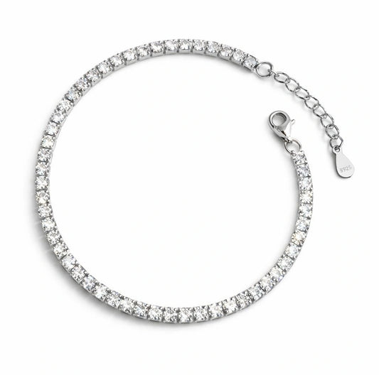 925 sterling silver tennis bracelet with zircon stones