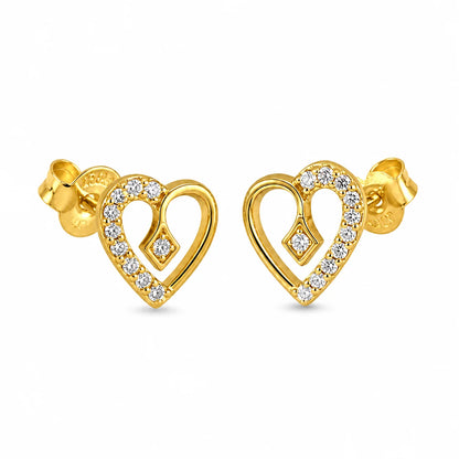 925 Sterling Silver Eternal Love CZ Stud Earrings