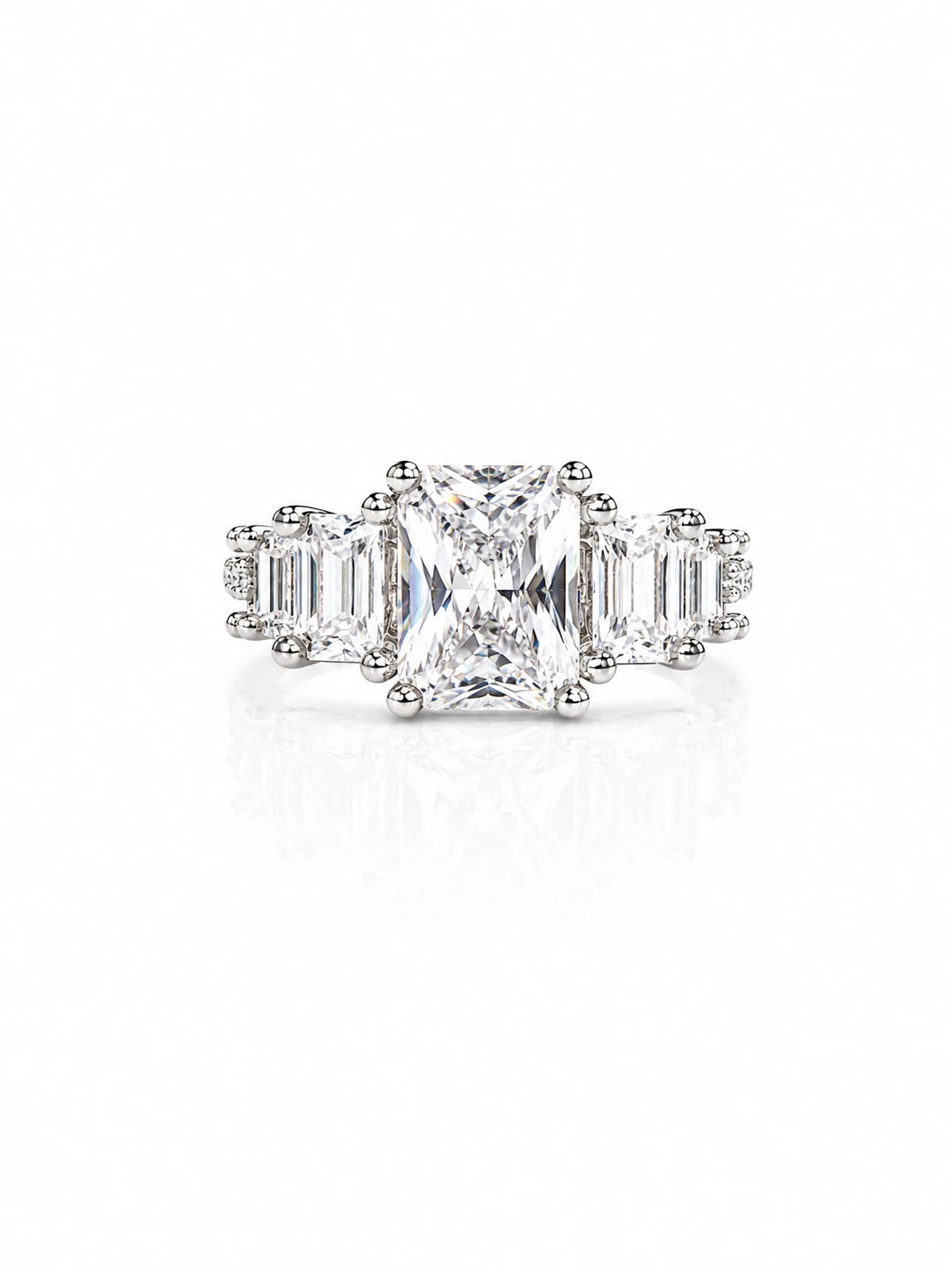 925 Sterling Silver Royal Cushion CZ Ring