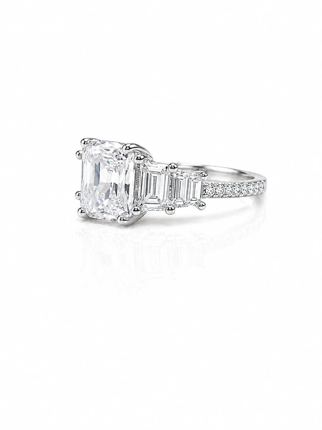 925 Sterling Silver Royal Cushion CZ Ring