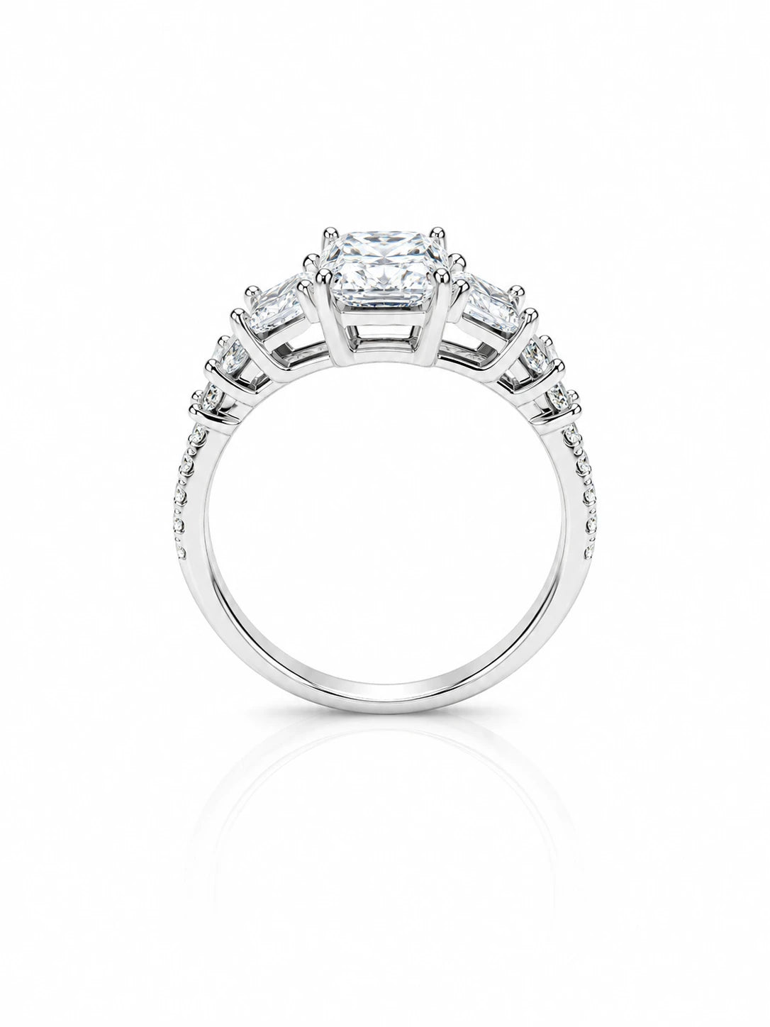 925 Sterling Silver Royal Cushion CZ Ring