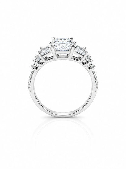 925 Sterling Silver Royal Cushion CZ Ring