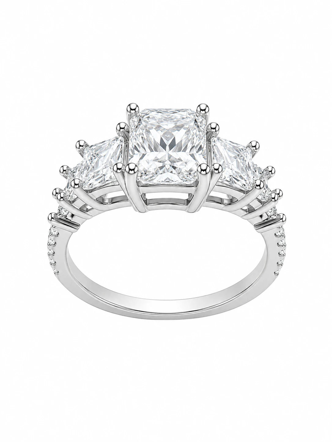 925 Sterling Silver Royal Cushion CZ Ring