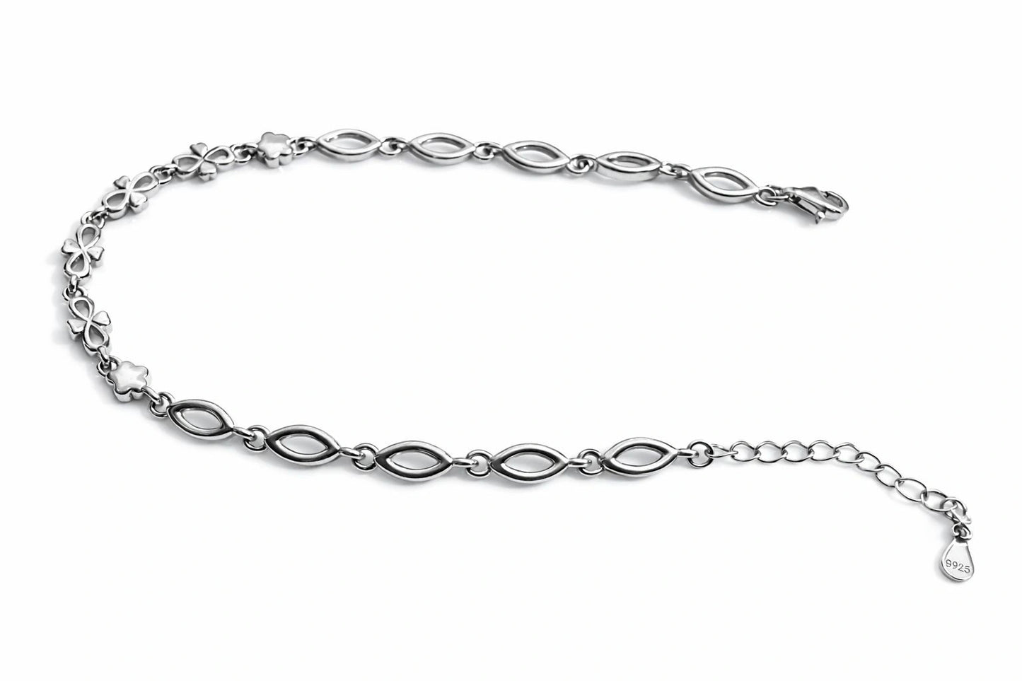 925 sterling silver clover bracelet for daily wear
