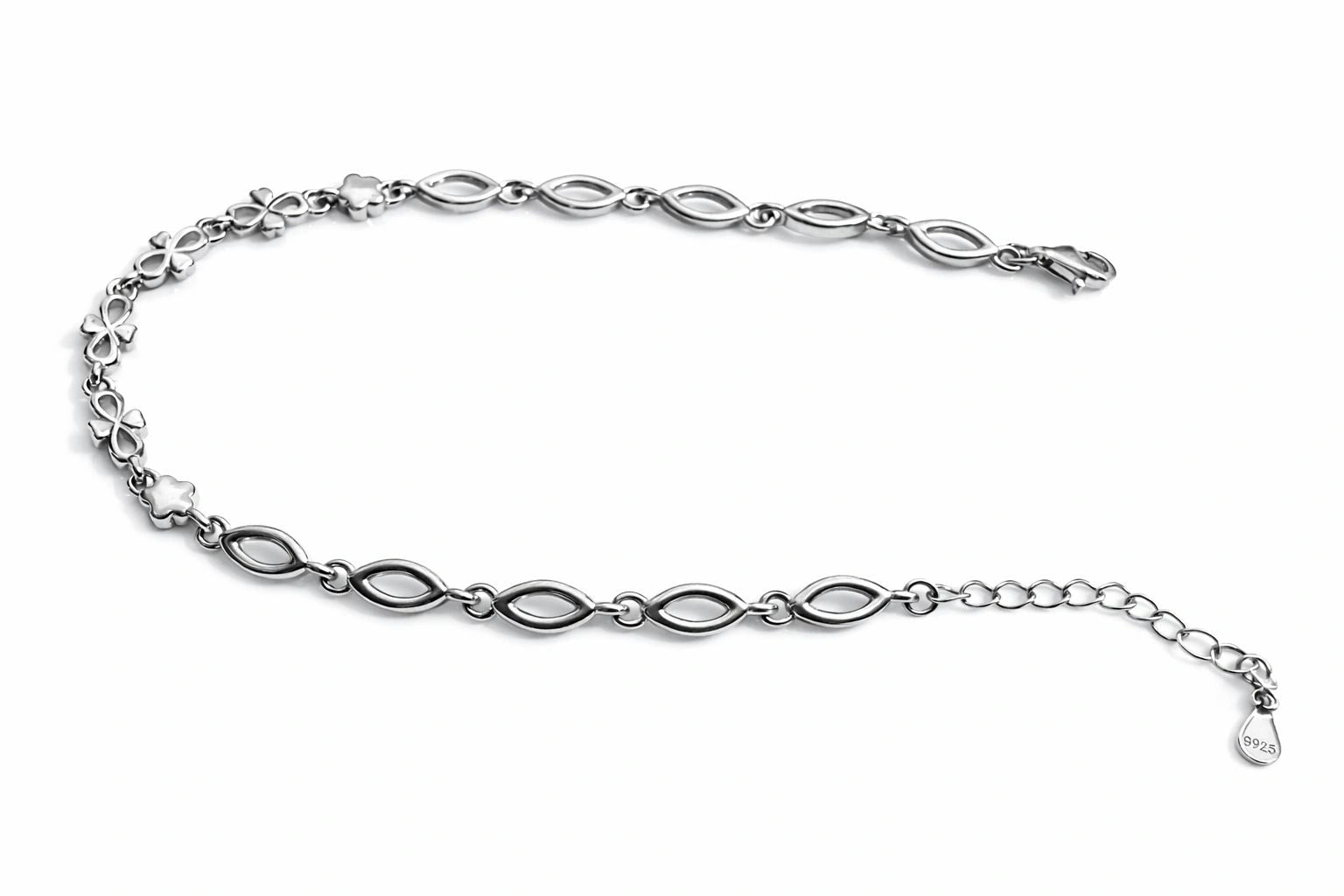 925 sterling silver clover bracelet for daily wear