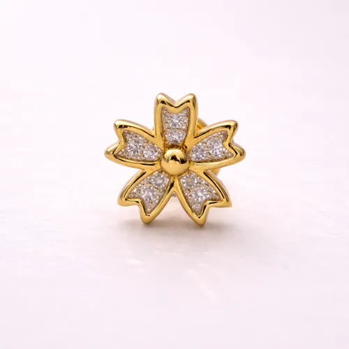 Golden Bloom CZ Studs