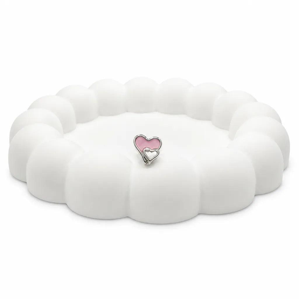 925 Sterling Silver Sweetheart Glow Stud Earrings