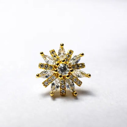 Sunburst Floral Stud Earrings