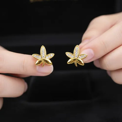 minimal gold flower earrings for daily wear women jewellery